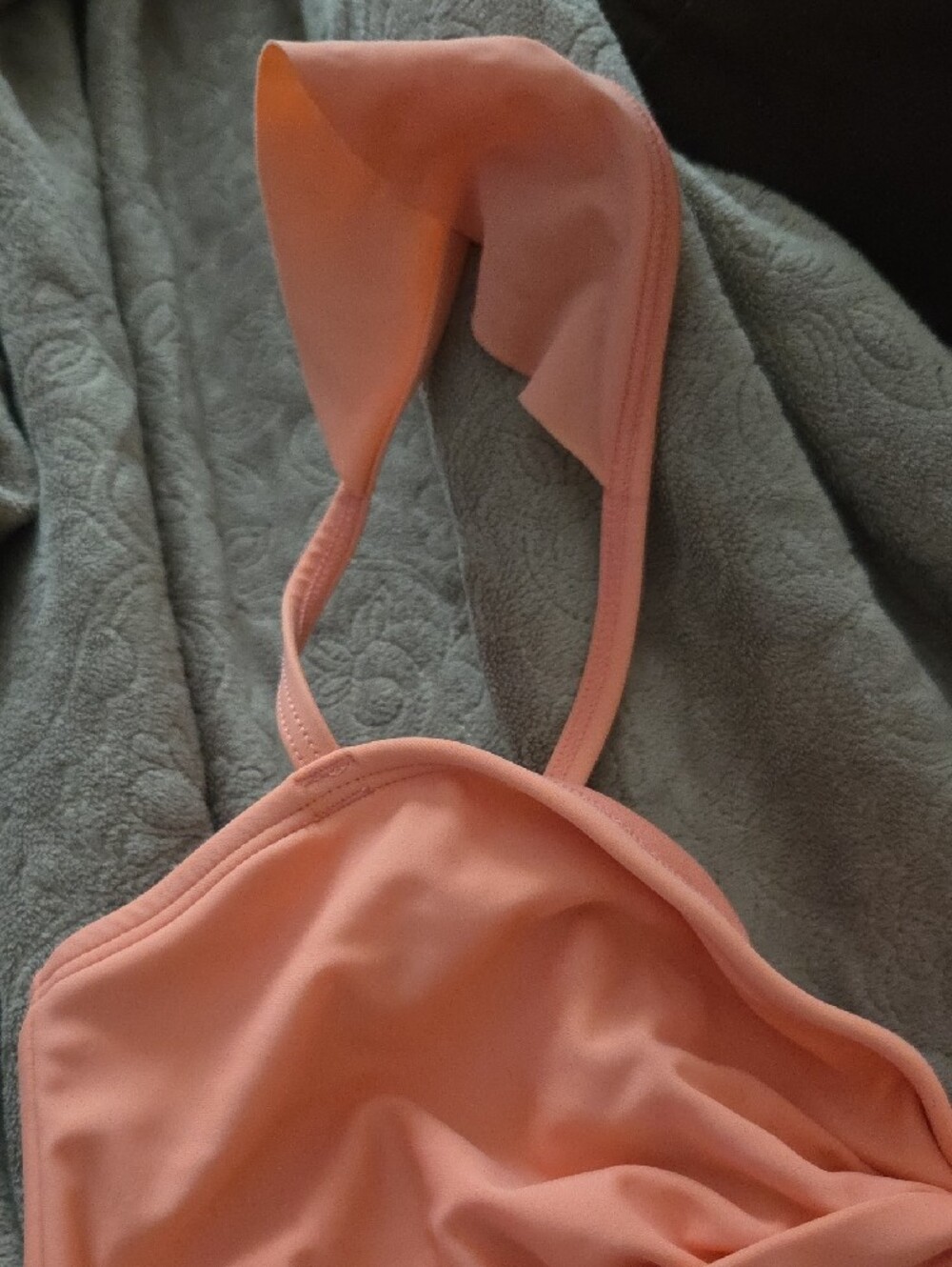 Express Coral Ruffle Bikini Set - Picture 3 of 9